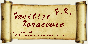 Vasilije Koraćević vizit kartica